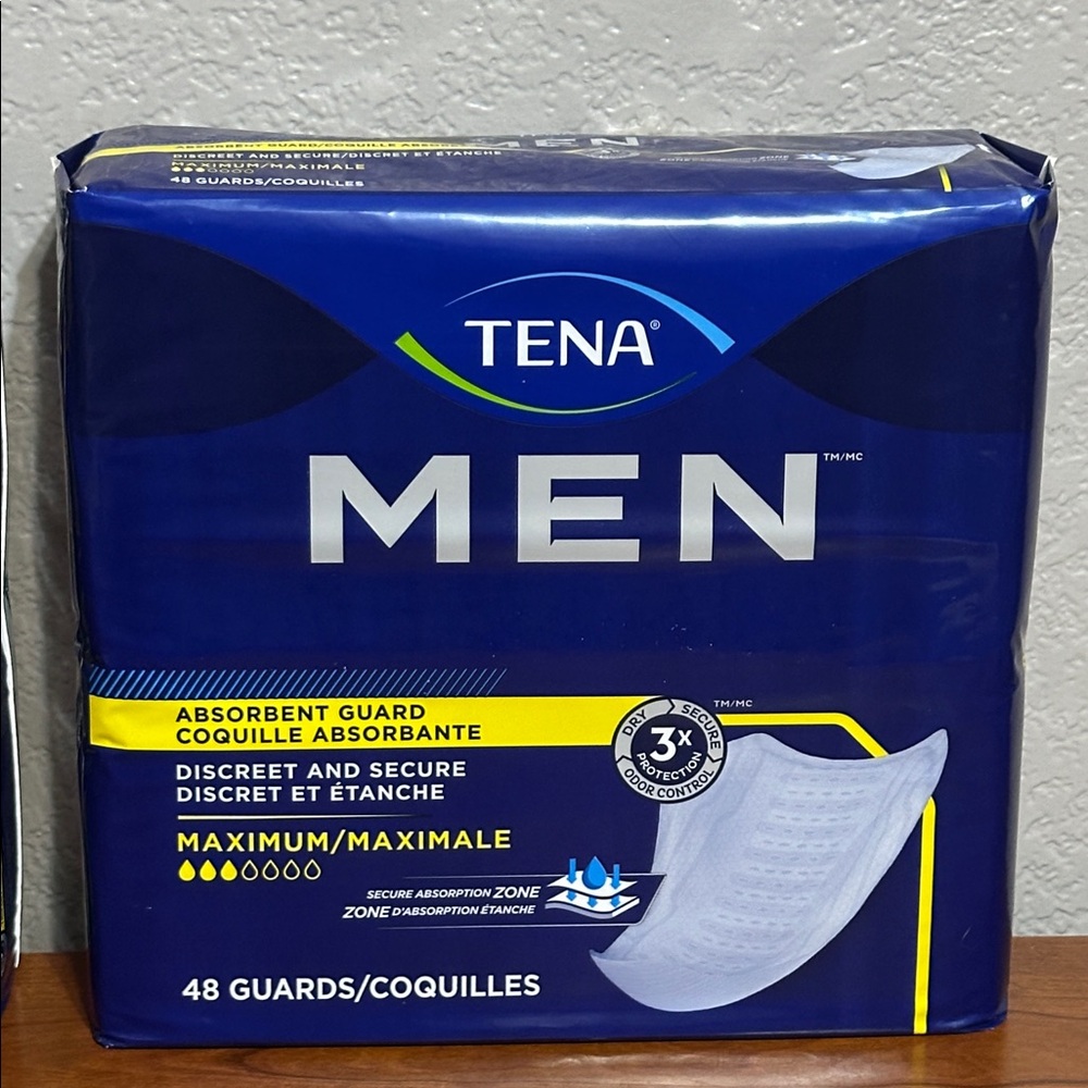 Tena Men Maximum Absorbency Guards 48 count x 2 Total 96 Count Incontinence Pads - Picture 2 of 2